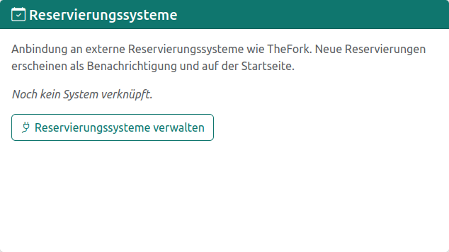 Karte Reservierungssysteme im Reiter Kommunikation
