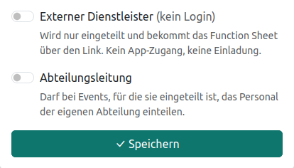 Externe und Teamleitung