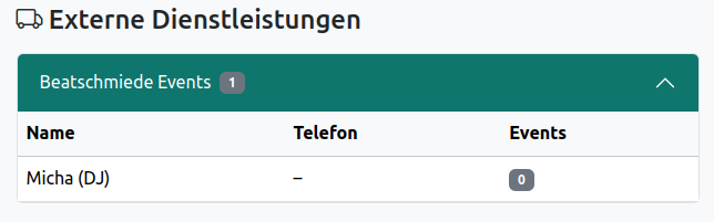 Externe Dienstleistende