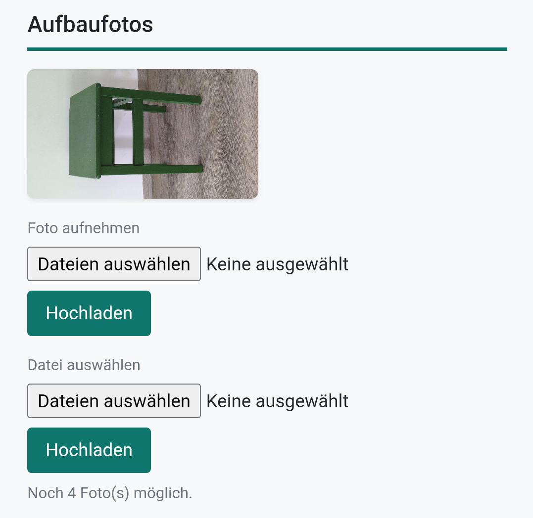 Reduzierte Ansicht für ein Teammitglied