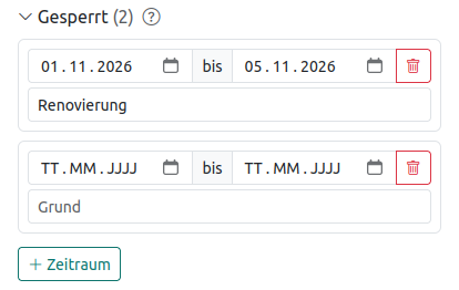 Bereich sperren